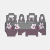 Witte bloesems met roze bloesems bedankdoosjes (Uitgevouwen)