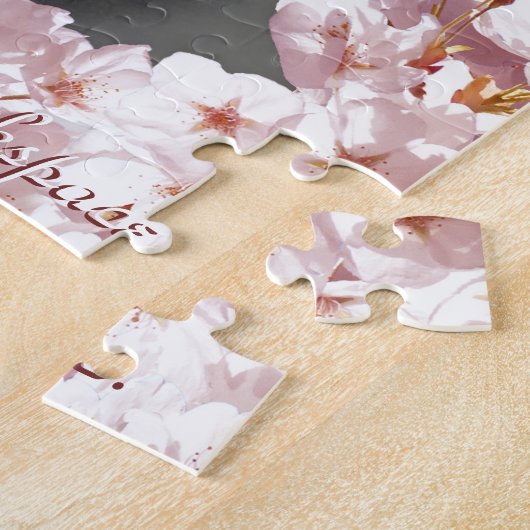 Witte bloesems Puzzle Persoonlijke foto Puzzle Legpuzzel (Zijkant)