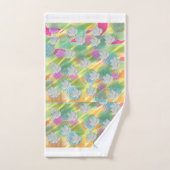 Witte Bloesems Regenboog Geo  Bad Handdoek (Handdoek)