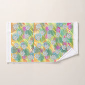 Witte Bloesems Regenboog Geo  Bad Handdoek (Handdoek)