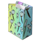 Witte Bloesems Regenboog Medium Cadeauzakje (Achterkant Gekanteld)