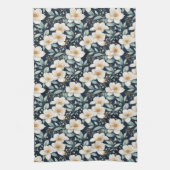 Witte bloesems theedoek (Verticaal)