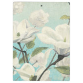 Witte bloesems uit het zuiden klembord (Achterkant)