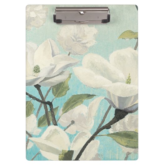 Witte bloesems uit het zuiden klembord (Voorkant)