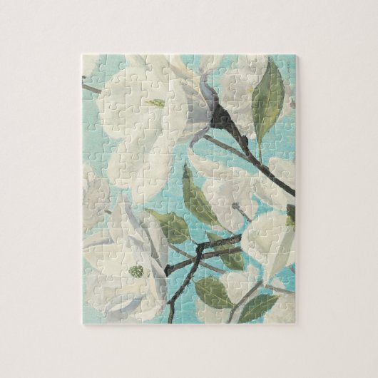 Witte bloesems uit het zuiden legpuzzel (Verticaal)