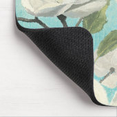 Witte bloesems uit het zuiden muismat (Hoek)