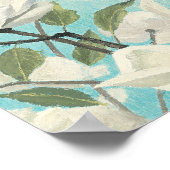 Witte bloesems uit het zuiden poster (Hoek)