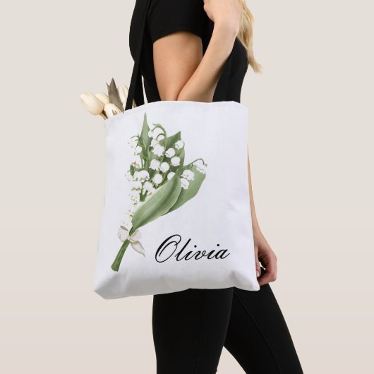 WITTE BLOMMentas Tote Bag (Dichtbij)