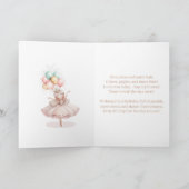 Witte, Blonde Ballerina 10e Verjaardagskaart* Kaart (Binnen)