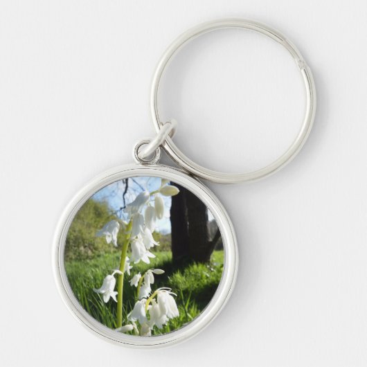 Witte Bluebells Sleutelhanger (Voorkant)