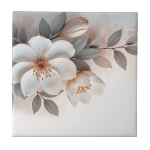 Witte Blush 3 D Bloem Tegeltje
