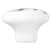 Witte Blush 3D-bloem Keramische Knop (Zijkant)