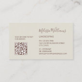 Witte Blush 3D Bloemen Logo Initialen Visitekaartje (Achterkant)