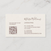Witte Blush 3D Bloemen Logo Initialen Visitekaartje (Achterkant)