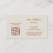 Witte Blush 3D Bloemen Visitekaartje (Achterkant)