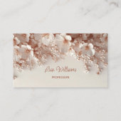 Witte Blush 3D Bloemen Visitekaartje (Voorkant)
