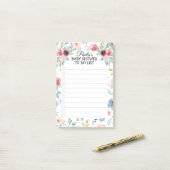 Witte Blush Blauwe Rozen Baby Shower Takenlijst Post-it® Notes (Op bureau)