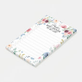 Witte Blush Blauwe Rozen Baby Shower Takenlijst Post-it® Notes (Schuin)