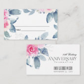 WITTE BLUSH BLAUWVLOEISTOFFER VAN 25 JAAR OM HET E PLAATSKAARTJE (Voorkant / Achterkant)