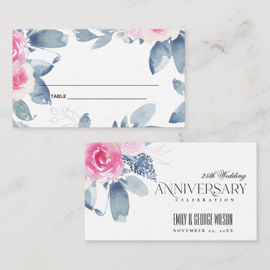 WITTE BLUSH BLAUWVLOEISTOFFER VAN 25 JAAR OM HET E PLAATSKAARTJE (Voorkant / Achterkant)