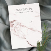 WITTE BLUSH PINK MARBLE TEXTURE EARRING DISPLAY VISITEKAARTJE