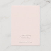 WITTE BLUSH PINK MARBLE TEXTURE EARRING DISPLAY VISITEKAARTJE (Achterkant)