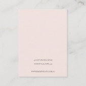WITTE BLUSH PINK MARBLE TEXTURE KETTING DISPLAY VISITEKAARTJE (Achterkant)