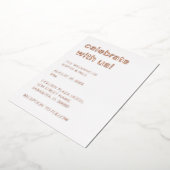 Witte Blush Roze Bruiloft Roos Gouden Folie Invita Folie Uitnodiging (Gedraaid)