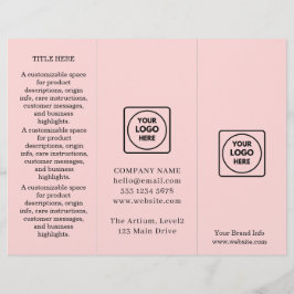 Witte Blush Roze Ontwerp | Modern Professioneel
