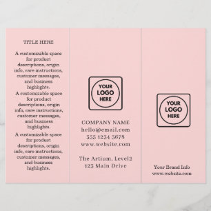 Witte Blush Roze Ontwerp Modern Professioneel
