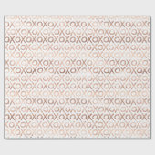 Witte Blush Roze Roze Goud XOXO Cadeaupapier (Vlak)