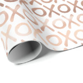 Witte Blush Roze Roze Goud XOXO Cadeaupapier (Rol Hoek)