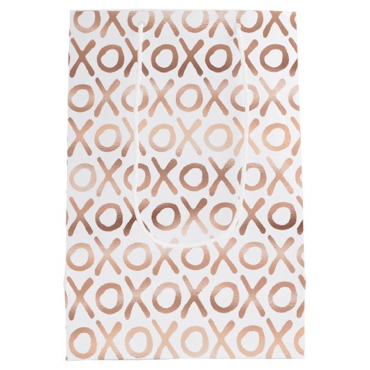 Witte Blush Roze Roze Goud XOXO Medium Cadeauzakje (Achterkant)