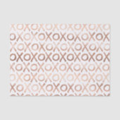Witte Blush Roze Roze Goud XOXO Tissuepapier (Voorkant)