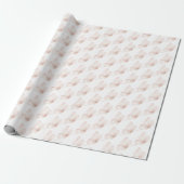 Witte Blush Roze Vlinders Verjaardag Cadeaupapier (Uitgerold)