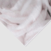 Witte Blush Rozen Elegante Minimale Trouwdag Tissuepapier (Detail)