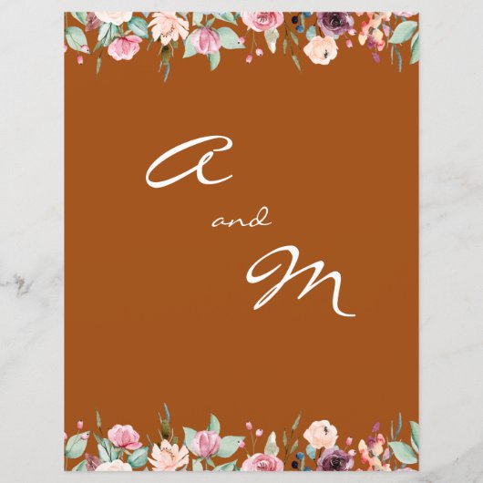 Witte Blush Rozen Terracotta Bruiloft Checklist (Achterkant)