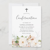  witte Blush Waterverf Floral bevestiging Kaart (Voorkant)