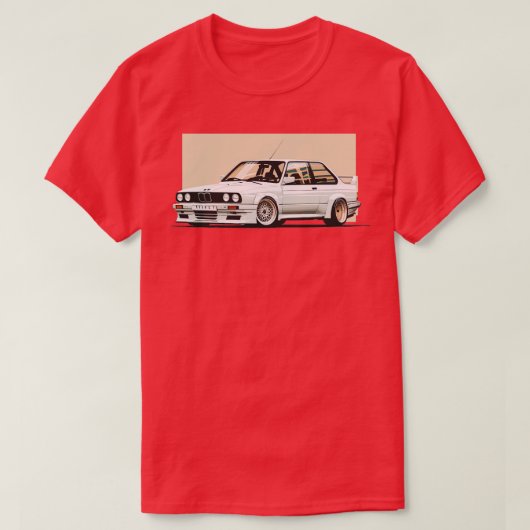 Witte bmw m3 e30 t-shirt (Design voorkant)