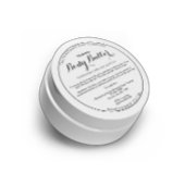 Witte body boter productlabel ronde sticker