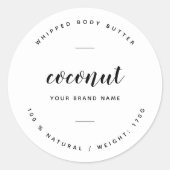 Witte body boter verpakking etiket (Voorkant)