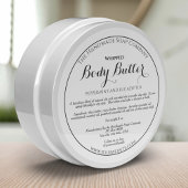 Witte Body Butter Product Cosmetica Pot Etiket