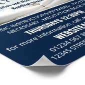 Witte Boeddha beeld, Boeddhisme, Boeddhistische ad Poster (Hoek)