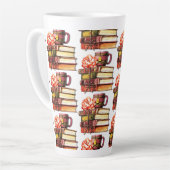 Witte boeken en thee latte mok (Linkerhoek)