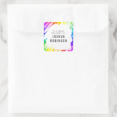 Witte boekenplaat regenboog krabbel boek sticker (Tas)