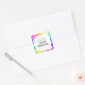 Witte boekenplaat regenboog krabbel boek sticker (Envelop)