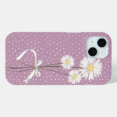 witte boeket van madeliefjes op stippen Case-Mate iPhone case (Achterkant (horizontaal))