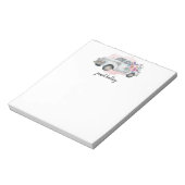 Witte Boerderij Vrachtwagen en bloemen, speciaal  Notitieblok (Linkerzijde)