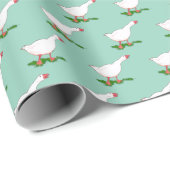 witte boerderijen gans cadeaupapier (Rol Hoek)
