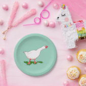 witte boerderijen gans papieren bordje (Feest)